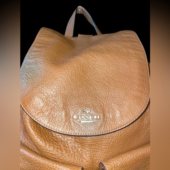 Coach Leather Billie Saddle Brown Backpack - Picture 3 of 12